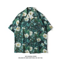 M-3XL 남성용 하와이안 반팔 와일드 홀리데이 스타일 여름 캐주얼 비치 셔츠 2110