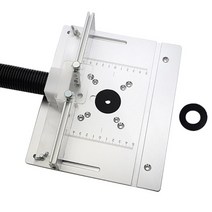 알루미늄 라우터 테이블 삽입 플레이트 W/마이터 게이지 목공 벤치 톱 다기능 트리머 조각 기계, [03] set3, 03 set3