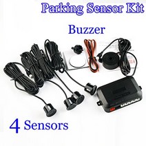 주차센서 후방감지기 차량검지기 4센서 LED 디스플레이/부저 22mm 주차 키트 역방향 백업 자동차 레이더, 02 Buzzer_06 Silver