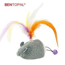 깃털과 징글 벨 USB-C BENTOPAL-자동 고양이 장난감 LED 조명 실내 스마트 대화 형 애완 동물 장난감 고양, 02 Gray