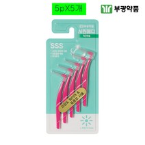 부광약품 시린메디 치간칫솔 치실 사용법 미세치솔 L자형 0.7mm5pX5개, 1