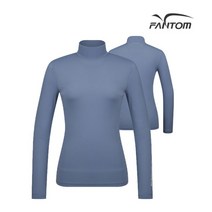팬텀 골프 fantom여성 베이직 하이넥 긴팔 이너 티셔츠 F222A1TI953_BL, 095, BL