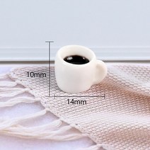 미니어쳐 개대 미니 아침 달걀 토스트 커피 컵 모델 소형 집 놀이 주방 식당 액세서리 장난감, 03 C