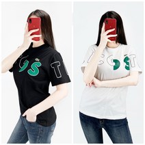 라코 그린나염 면 반팔티셔츠