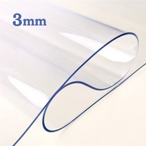 예피아 유리대용 투명매트 두께 3mm식탁매트(5cm)단위, 투명