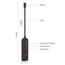 가스 탐지기 HT66 휴대용 누출 감지기 공기 모니터 50 1000PPM 가연성 인화성 천연 메탄 분석기 PPM 미터, Black
