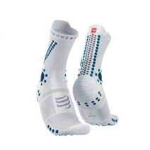 컴프레스포트 프로 레이싱 삭스 V4.0 트레일 트레일러닝 양말 마라톤 자전거 러닝 통풍 (콤프레셔포트 프로 에어로 삭스 트레일런 양말), WHITE FJORD BLUE, T2