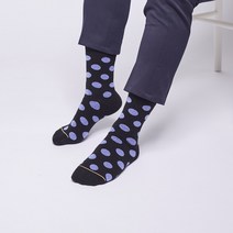 DT-001 삭스핏 블랙 블루 멜란지 도트 크루삭스 땡땡이양말 도트양말 패션양말