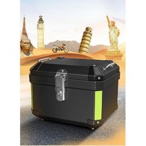 오토바이 탑박스 알루미늄 박스 대용량 트렁크 스쿠터 수하물 가방, 45L 팬더 바닥 플레이트 + 스티커