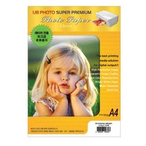 UB포토 광택 컬러레이저 포토용지 157g 100매, A4, 5개