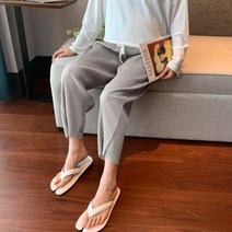 임산부 임부복 8017 봄 여름 주름 쉬폰 출산 바지 캐주얼 임신을위한 910 넓은 다리 느슨한 스트레이트 배꼽 옷