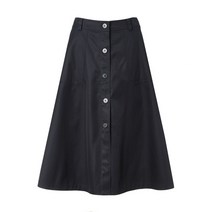 헤지스레이디스 HSSK3B305 (HSSK3B305) 면 캐주얼 플레어 스커트