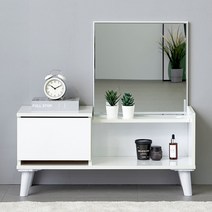 벨리카가구 녹스 미니 좌식화장대 800 화장대, 녹스 서랍 좌식 화장대_화이트