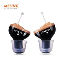 Meling-Q10 보이지 않는 미니 보청기 노인을 위한 10A 배터리 장치 왼쪽 오른쪽 귀 파란색 청력 증폭기 드롭 쉬핑, bk-p
