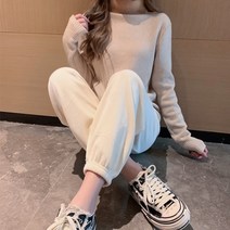[레티고] 캐주얼 골덴 기모 와이드 조거 팬츠