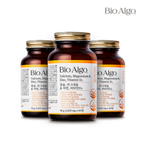 칼슘 마그네슘 아연 비타민D 칼마디 고함량칼슘 코랄칼슘 어골칼슘 식물성해조칼슘 바이오알고 프리미엄 뼈건강 골다공증 영양제(3개월분), 1,600mg x 60정 x 3병