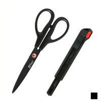 평화 블랙 가위 커터 세트 1호/커터칼 소/사무용 가위