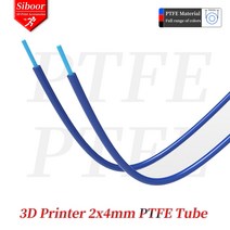 테프론튜브 1m 2x4mm PTFE 튜브 파이프 내구성 내열 노화 방지 3d 프린터, 푸른