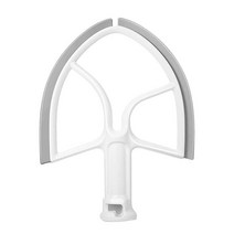 Deoxygene KitchenAid 스탠드 믹서 볼 스크레이퍼 패들 교체 Assecories Attachments-K4SS 5K5SS 5&500 1Pcs 용 5QT 플랫 비터, 하얀색
