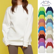 스미스미스 여성 프리미엄 여자 봄 가을 베이직 쭈리면 오버핏 무지 맨투맨 SMSWT02