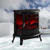 한스벽난로 전기벽난로 로망프린스 LED 3색 예쁜불꽃조명+4평 난방전기온풍기히터 아파트거실인테리어조명 카페인테리어조명 엔틱콘솔 엔틱가구, 로망프린스(블랙)