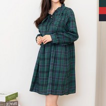 하의실종룩 체크라인 앞프릴 미니원피스