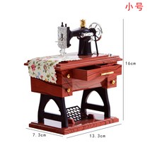 재봉틀오르골 클래식 유러피안 레트로 실내 액세서리 수반 미싱 뮤직박스 책장 A스윙 설치함 기프트 3161034795, 미니 사이즈 미싱 재봉틀