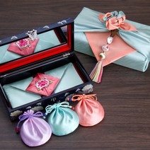 윤씨방 목단자개 애교 예단함 풀세트 3종(기본틀인쇄), 자개함_보라