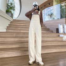 데님 멜빵 바지 데님 바지 여자 봄 가을 흰색 디자인 감성 데이트룩 꾸안꾸 패션 감성 복고풍