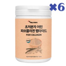 저분자 피쉬 콜라겐 100% 펩타이드 파우더 분말, 6통, 230g