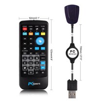 리모컨 찾기 무선 pc 마우스 제어 컨트롤러 usb 수신기 ir loptop 컴퓨터 센터 windows 7 8 10, 검은색