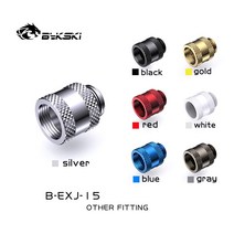 Bykski-여성 이음쇠 15mm G1/4 PC 물 냉각 증량제 연결 관 다중 색깔, [02] 15mm gold