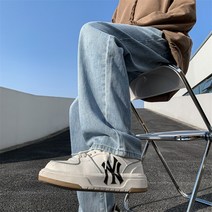 스트레이트핏 긴바지 빈티지 데님 바지남자 봄계절 워싱 구제 고가 일자 캐쥬얼 A0809291P35 통제함 4993529765