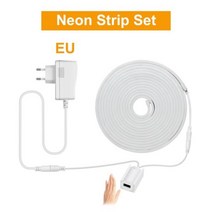 스마트 핸드 스윕 네온 조명 LED 캐비닛 주방 램프 모션 센서 방수 옷장 찬장 DIY 크리스마스 장식, green, EU Plug Set, 3m