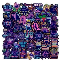 올리브파티 감성 캐리어 노트북 여행 방수 스티커 세트, 1세트, 네온A