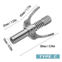 그리스건 커플러 헤비 듀티 퀵 릴리스 커플러 npti8 10000psi 2 프레스 액세서리 니플 구리스 건, c