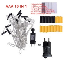 AA AAA 배터리 제거기 라디오 LED 조명용 2x 3x 케이블 교체, [01] AAA 10IN1