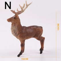 코끼리상 코끼리 장식품 플라스틱 야생 동물 모델 사자 호랑이 코뿔소 사슴 치타 PVC 액션 피규어 미니어처 인테리어 소품, N