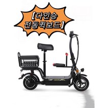 3인용 여성전기차 전동스쿠터 폴딩 전기자전거 10인치48V, 화이트