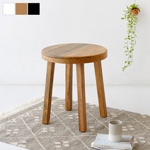 마켓비 BENDUL 원목스툴 45 망고나무 인테리어의자, 블랙 5415.8355