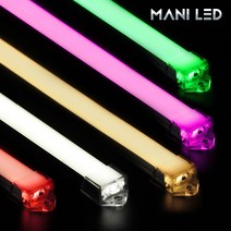 주문제작 COB 면발광 LED바 12V 방열판커버 쇼케이스 진열장, 02_투명커버, RGB