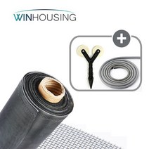 초미세방충망10m 셀프시공세트(방충망+부자재) 간편교체, D세트_130cmx10m +O형고무35m+로라