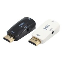 NEXI HDMI to VGA(RGB) LG그램 삼성노트북9 HP노트북 모니터 빔프로젝터 연결 변환잭 케이블 컨버터 흰색, 1개