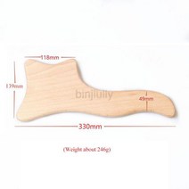 너도밤 나무 긁어 내기 보드 괄사 마사지 도구 목 몸 자오선 수리 카본ized, 01 1pc