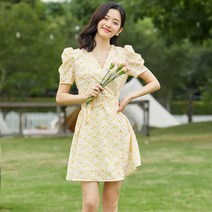 비비드 옐로우 돌 가족 의상 돌잔치 엄마 원피스 돌맘 천서진 드레스 여름 하객 청담동 며느리룩 휴가