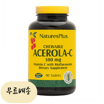 네이쳐스플러스 아세로라-C 500 mg 추어블 90정, 1개, 90개