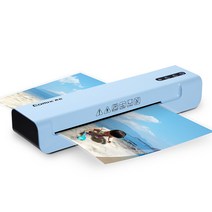 사무실 가정용 코팅기 A4 코팅기계 수동 사진 코팅 소형코팅기 라미네이팅, 라이트 블루