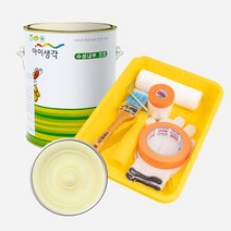 삼화페인트 아이생각 친환경 수성내부프로 4L + 도구세트, 레몬에이드