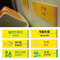 [ 재활용품 포멕스 사인표지판 6종 ] 분리수거 안내판 표시판 표지판 종이류 병류 플라스틱류 캔류 일반쓰레기 부착판 분리수거 -72394EA, 쿠팡 재활용품 1532, 쿠팡 본상품선택