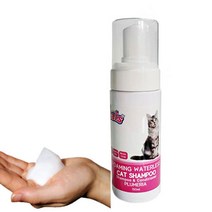 고양이 간편목욕 거품샴푸 150ml 푸르메리아향 캣샤워 분사형 보습, 1개